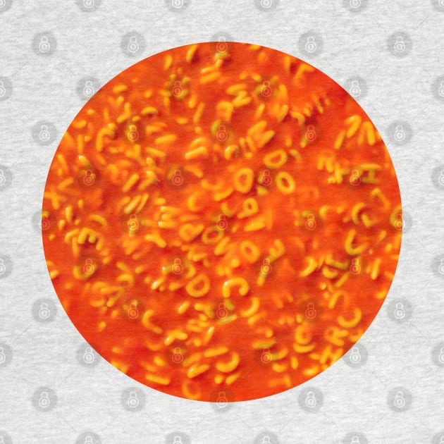 Alphabet Pasta in Red Tomato Sauce Circle Photograph by love-fi